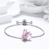 Purple Butterfly Jewelry Amethyst February Birthstone Jewelry Set Fine Necklace/Earrings 925 Sterling Silver Women Birthday Mother's Day Gifts