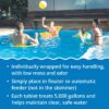3 Inch Stabilized Chlorine Tablets for Sanitizing Swimming Pools - Individually Wrapped, Slow Dissolving - 90% Available Chlorine - Tri-Chlor - 5 Pounds LPM 12071