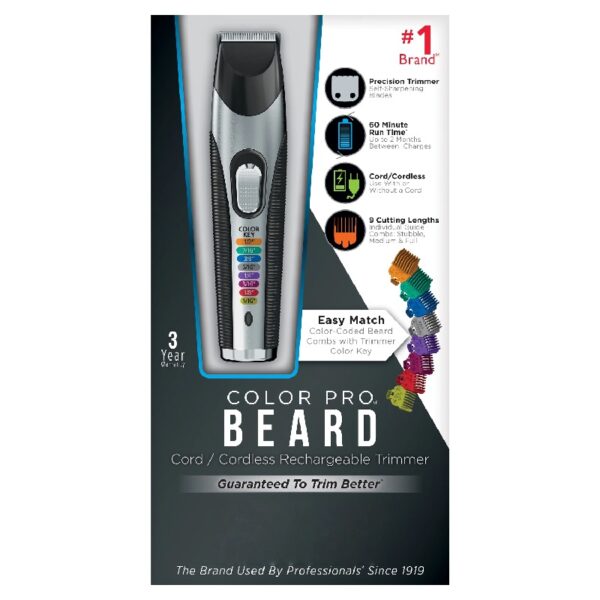 Color Pro Cord/Cordless Rechargeable Hair, Beard Trimmer for Men - 9891-100