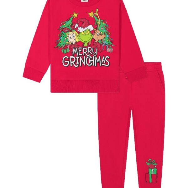 The Grinch Toddler Printed Sweatshirt and Jogger Set, Sizes 2T-5T