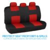 PolyPro Car Seat Covers Full Set in Charcoal on Black – Front and Rear Split Bench for Cars, Easy to Install Cover Set, Accessories Auto Trucks Van SUV