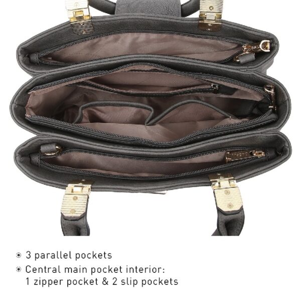 Women Satchel Handbags Top Handle Purse Medium Tote Bag Vegan Leather Shoulder Bag