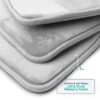 Nestl Set of 3 Absorbent Memory Foam Bath Mat Bathroom Rugs, Gray, Large 20