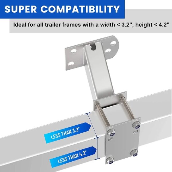 Trailer Spare Tire Carrier Mount Fit 4 & 5 Lugs Wheels - Heavy Duty Holder Bracket