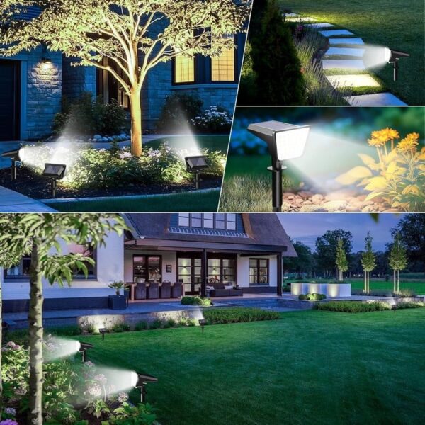 Solar Lights Outdoor, 4 Pack Waterproof LED Lights for Outdoor Decor Yard Garden Landscape Pathway