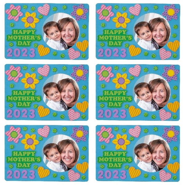 Bulk Happy Mother’s Day Picture Frame Magnet Craft Kit Makes 48