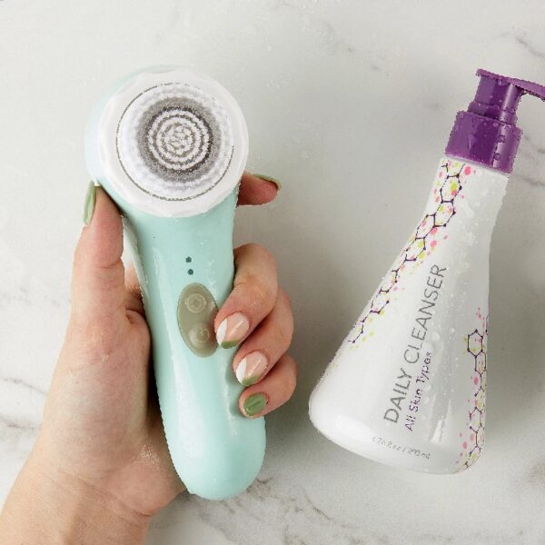 NOVA: Sonic Facial Cleansing, Exfoliating, Serum Infuser Device with Antimicrobial Brush Bristles