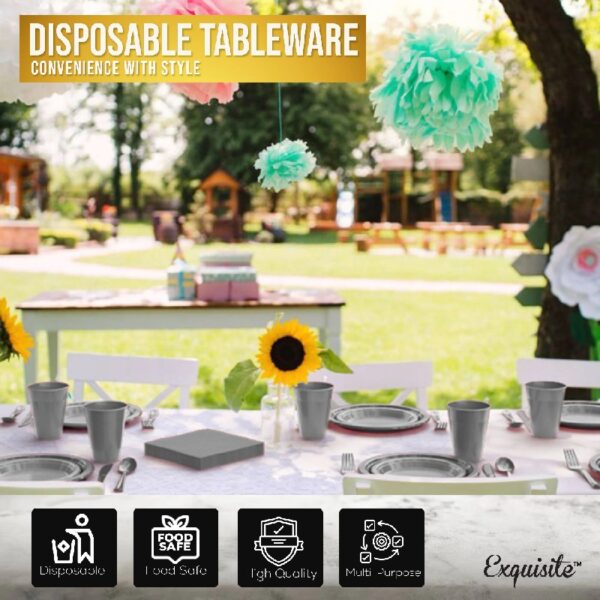 Exquisite 350 Piece Easter Plastic Disposable Party Plates & Dinnerware Combo Set