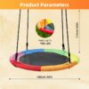 Tree Swing for Kids, 40'' Outdoor Swing Backyard Playground Outdoor Toys for 3 4 5 6 7 8 9 10 Year Old Girls Boys