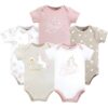 Short Sleeve Bodysuits, 5-Pack, Newborn- 24 Months