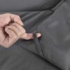 8 PCS Modern Comforter Set with Sheets All Season Bed in a Bag, Black, Queen Size