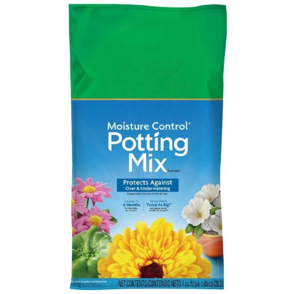 Moisture Control Potting Mix, 33% More Water Absorption, Feeds Up To 6 Months
