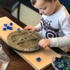 Large DIY Stepping Stone Kit, Handprint Stepping Stone, Mother's Day Gift, Footprint Stepping Stone (14 Inch)