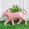135pcs Pink 3D Leopard Aluminium Foil Balloons Pink leopard latex balloon kid birthday party decor Gender disclosure baby shower (135pcs,Other)