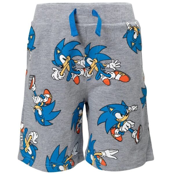 Sonic The Hedgehog Little Boys T-Shirt and French Terry Shorts Outfit Set Toddler to Big Kid