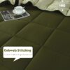 Light Weight Down Alternative Comforter Set, Queen, Green, Reversible