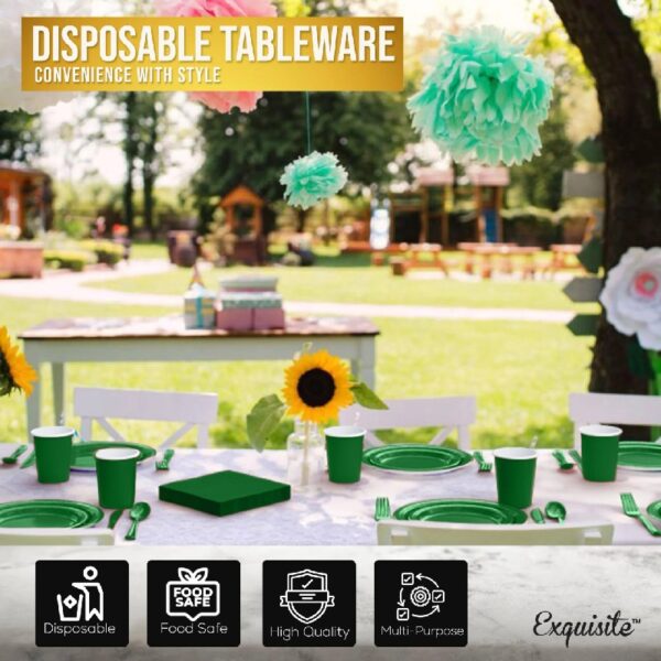 Exquisite 350 Piece Easter Plastic Disposable Party Plates & Dinnerware Combo Set