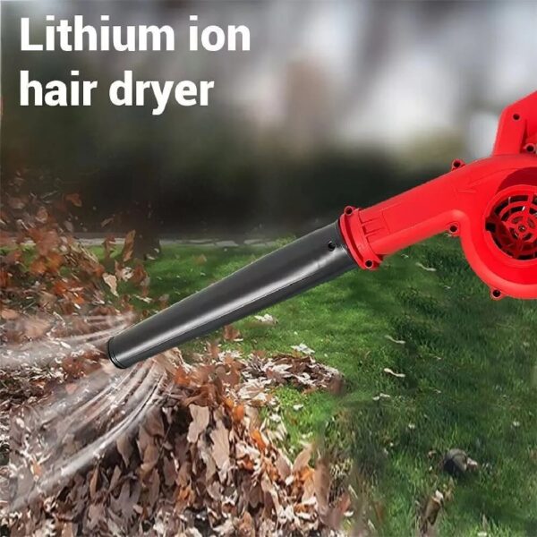 2-in-1 Cordless Leaf Blower & Vacuum - 21V Electric Handheld with 2 Lithium Batteries & Fast Charger, Powerful Yard Cleaner for Lawn, Patio & Sidewalk