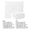 8 PCS Modern Comforter Set with Sheets All Season Bed in a Bag, Black, Queen Size