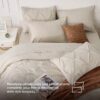 Dorm Bedding Twin Comforter Set - 5 Pieces Pintuck Bed in A Bag with Comforters, Sheets, Pillowcases & Shams