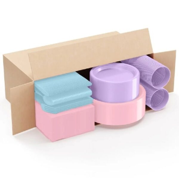 Exquisite 350 Piece Easter Plastic Disposable Party Plates & Dinnerware Combo Set