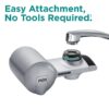 PLUS Faucet Mount Water Filtration System, Horizontal, Black/Chrome, PFM200B