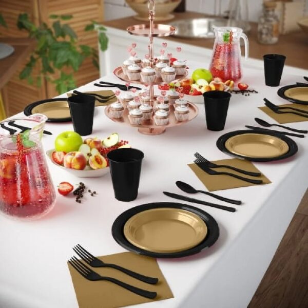 Exquisite 350 Piece Easter Plastic Disposable Party Plates & Dinnerware Combo Set