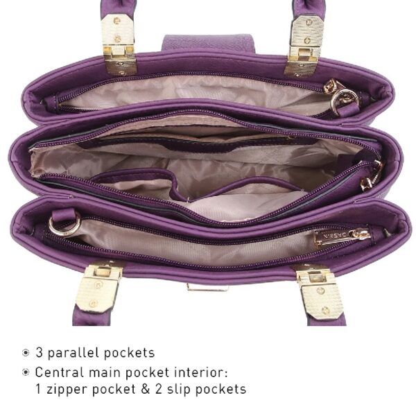 Women Satchel Handbags Top Handle Purse Medium Tote Bag Vegan Leather Shoulder Bag