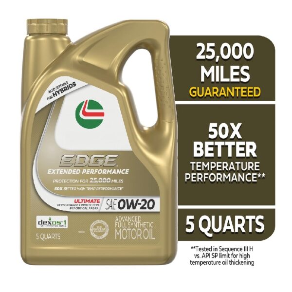 EDGE Extended Performance 0W-20 Advanced Full Synthetic Motor Oil, 5 Quarts