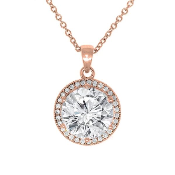 Cate & Chloe Mariah 18k Rose Gold Plated Jewelry Set with Simulated Diamond Crystals for Women