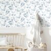RoomMates Dancing Leaves Peel and Stick Wallpaper, 20.5 in x 18 ft