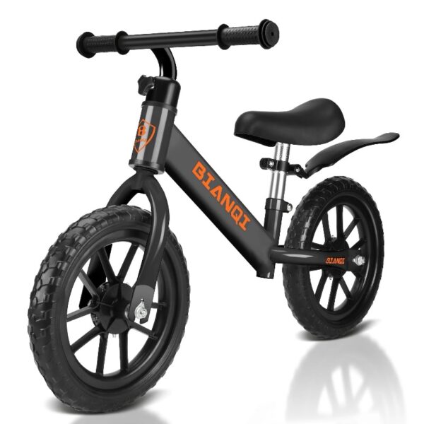 Toddler Balance Bicycle for Boys Girls Age 2 to 5 Years 12 inch Kids Balance Bikes for Toddlers Training Birthday Chrismas Gifts, Black