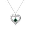 Forever March Birthstone 18k White Gold Plated Women's Necklace, Swarovski Crystals