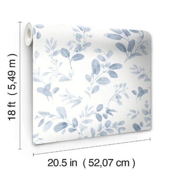 RoomMates Dancing Leaves Peel and Stick Wallpaper, 20.5 in x 18 ft