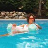 Shaka Sling XL Pool Float, Doubled-Sided Mesh, Quick Draining Fabric, No Inflation Needed, Sweet Shells Berry