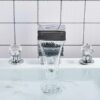Widespread Bathroom Basin Faucet Crystal Handle Sink Mixer Tap Chrome Finish
