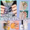 Candy Lover Gel Nail Polish Kit with UV LED Lamp, 12 Colors Cute Lady Gel Polish Starter Kit, All-in-One Quick Dry Soak Off Nail Gel Manicure Kit with DIY Tools Valentine Gift for Women