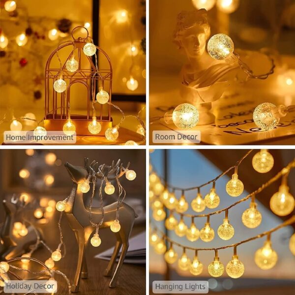 GooingTop 2Pack Outdoor String Lights, Each 37.5Ft 100LED Hanging Patio Lights with 8 Lighting Modes, Auto On/Off for Garden Patio Yard Decor, Warm White