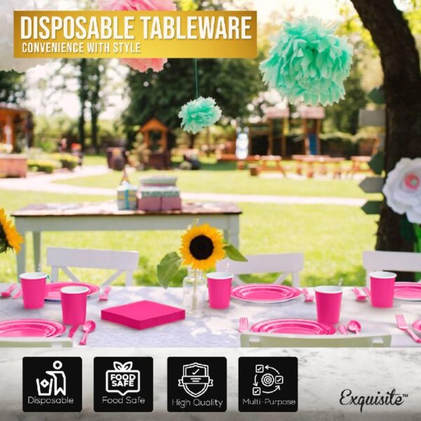 Exquisite 350 Piece Easter Plastic Disposable Party Plates & Dinnerware Combo Set