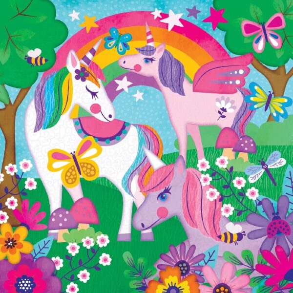 ( 3 Pack ) Unicorn Dreams 48 Pieces Interlocking Jigsaw Puzzle for Kids
