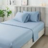 7 Piece Reversible Bed in a Bag Comforter Set with Sheets, Black, Queen