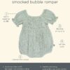 By Gerber Baby Girl Bubble Romper with Flutter Sleeves, Sizes 0/3 Months - 24 Months