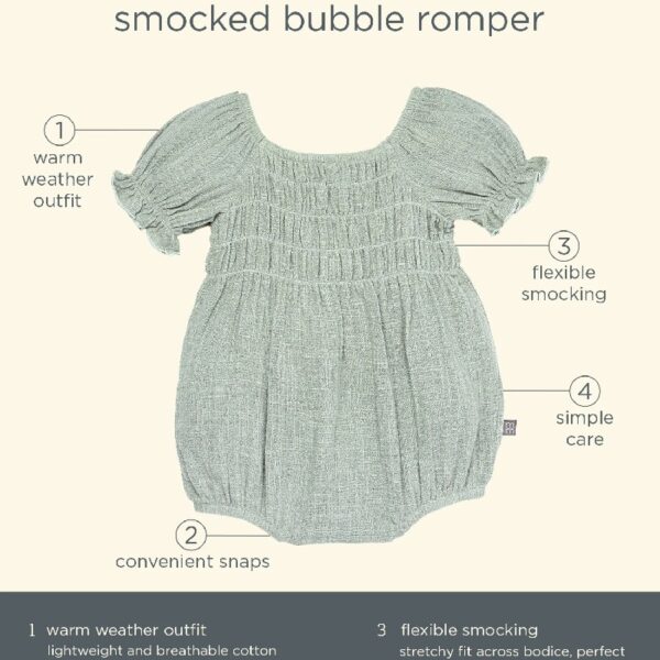 By Gerber Baby Girl Bubble Romper with Flutter Sleeves, Sizes 0/3 Months - 24 Months