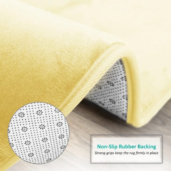 Nestl Set of 3 Absorbent Memory Foam Bath Mat Bathroom Rugs, Gray, Large 20