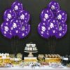 PMU Graduation Balloons 11 Inch PartyTex Premium Emerald Green with All-Over Print White Grad Caps-Confetti and Streamers Pkg/100