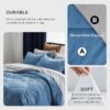 Light Purple Queen Comforter Set - 7 Pieces Reversible Queen Bed in a Bag, Queen Bed Set Light Purple and Grey with Comforters, Sheets, Pillowcases & Shams
