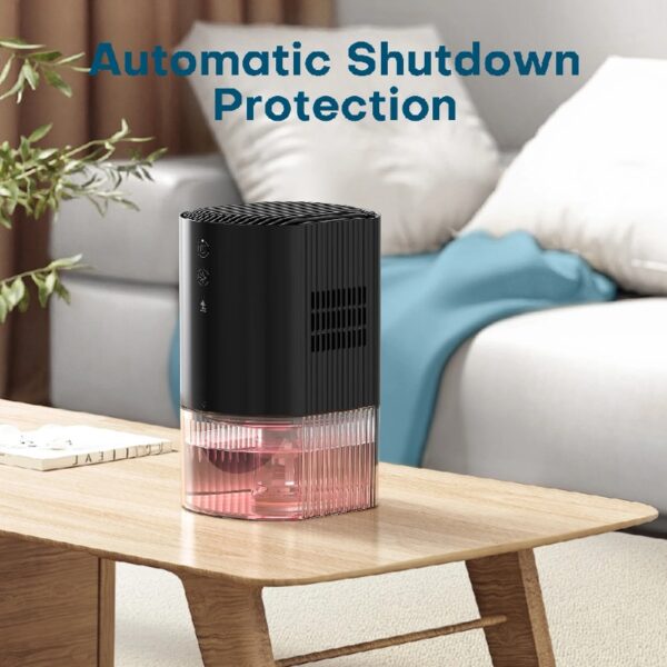 33Oz Dehumidifier Small Dehumidifiers for Room 280sq.ft with Auto-off, 7 Colors LED Light