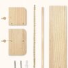 Nursery Floating Shelves for Wall Set of 3 16in, Kids Bookshelf Toy Storage Organizer Natural Wood Shelves Wall Mounted for Kids Room, Bedroom and Kitchen