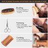 Beard Care Kit, Beard Grooming & Trimming Kit for Men Care, Beard Oil & Balm, Beard Wash Soap, Mustache Scissors, Beard Comb & Brush