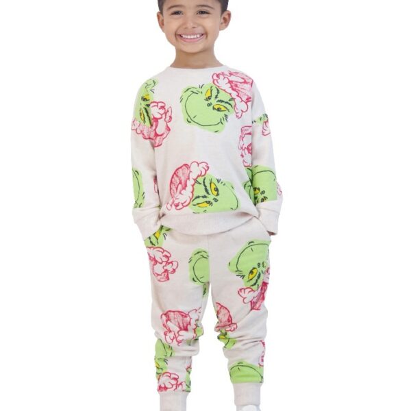 The Grinch Toddler Printed Sweatshirt and Jogger Set, Sizes 2T-5T